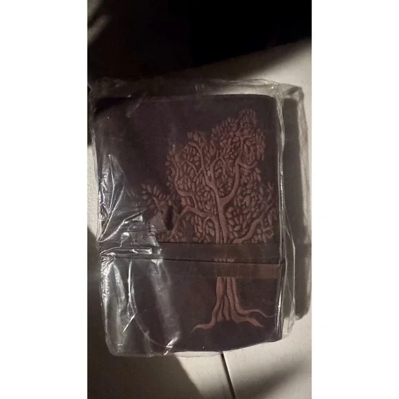 NEW Vintage Leather Journal Tree of Life Embossed Journal Book Of Shadows Rustic - Picture 2 of 6